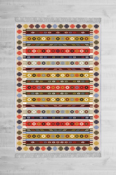 Conceptum Els1781 Alfombra de Terciopelo Multicolor 120 x 180 cm